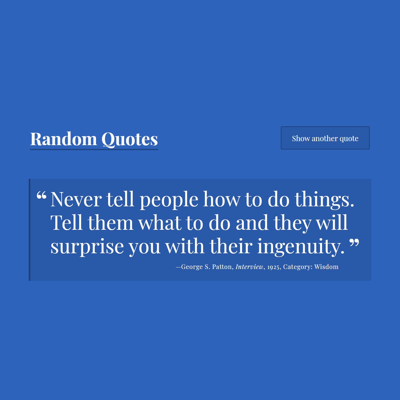 Random Quote Generator - Engineering Project